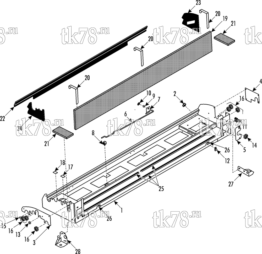 Каталог запчастей для Thermo King ATHENIA S805 N/W 1000, 1004 EVAPORATOR BASE 2
