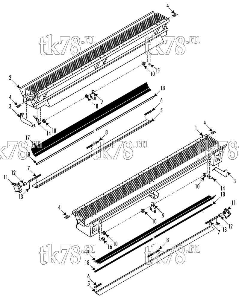 Каталог запчастей для Thermo King ATHENIA S805 N/W 1000, 1004 AIR INTAKE - WIDE w/ FA DAMPER (007035) - before 3/2007
