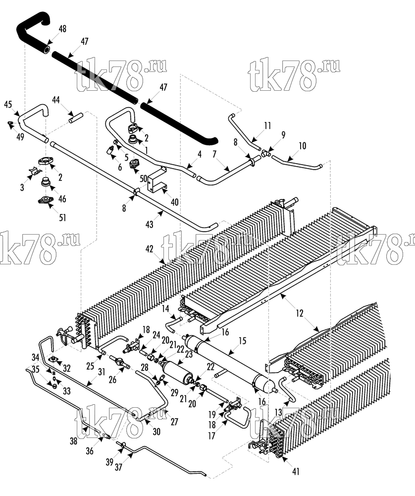 Каталог запчастей для Thermo King  TUBE COOLING - NARROW