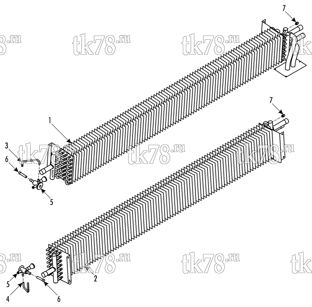 Каталог запчастей для Thermo King ATHENIA S805 N/W 1000, 1004 EVAPORATOR COIL/HEATER - CURBSIDE & ROADSIDE