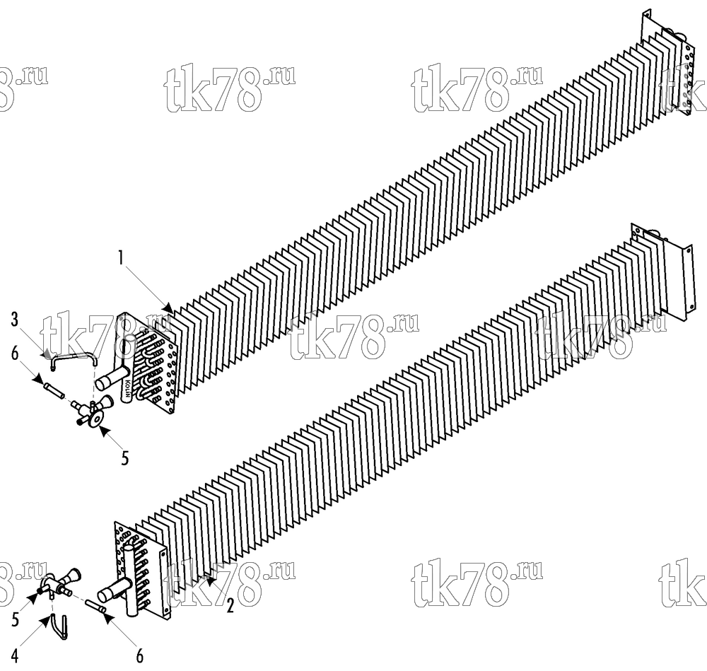 Каталог запчастей для Thermo King  EVAPORATOR COIL - CURBSIDE & ROADSIDE