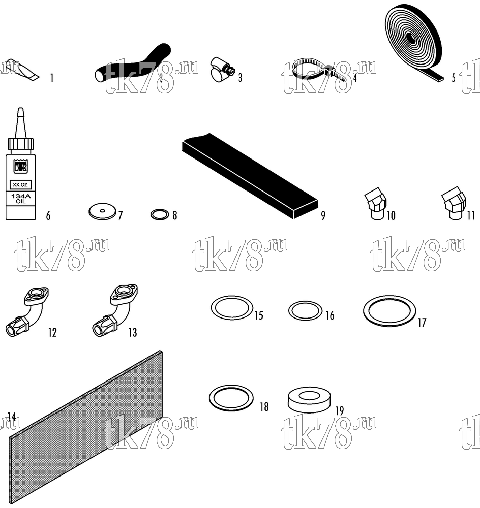Каталог запчастей для Thermo King CITI-RT 1000 INSTALLATION COMPONENTS