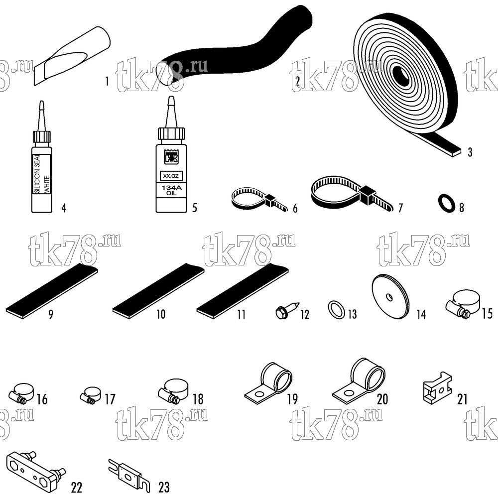 Каталог запчастей для Thermo King CITI-RT 1000 INSTALLATION KIT (818880)