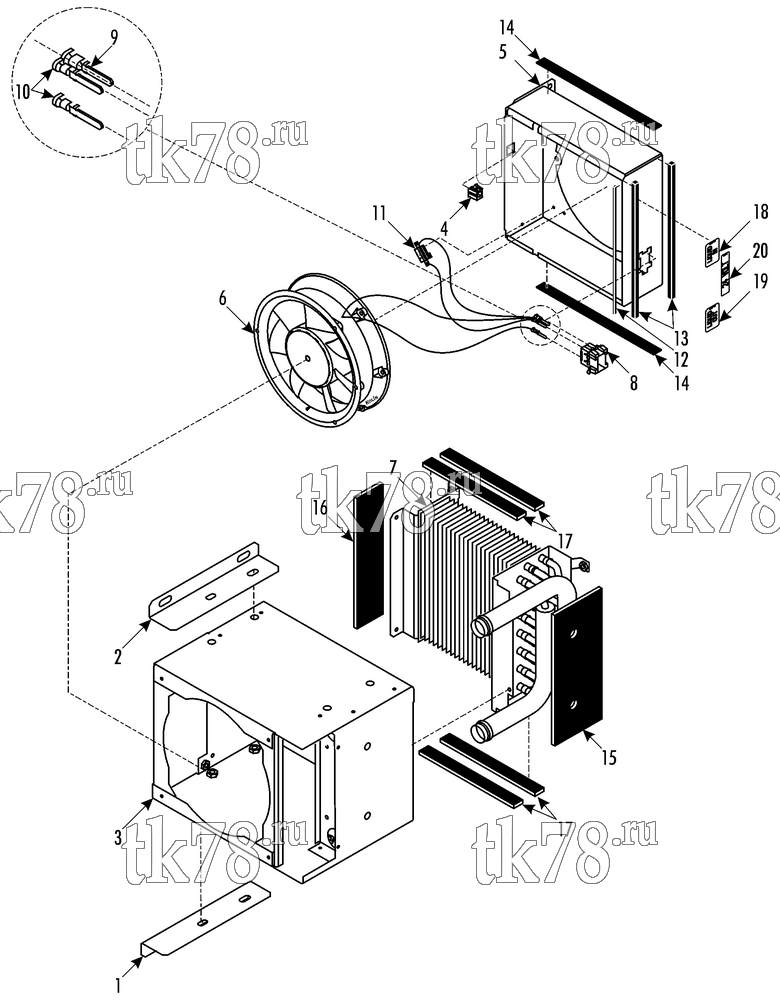Каталог запчастей для Thermo King Heater TRACKER TRACKER ASSY (1E17006G10)