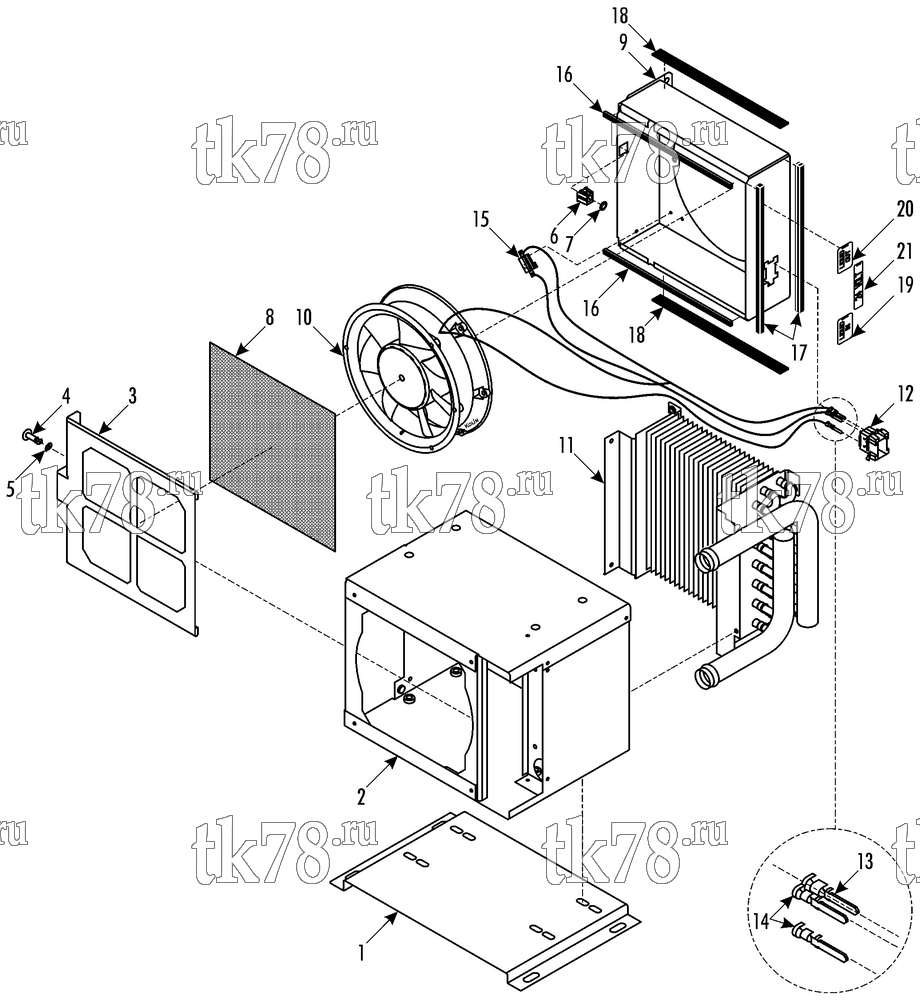 Каталог запчастей для Thermo King Heater TRACKER TRACKER ASSY (1E12808G01)