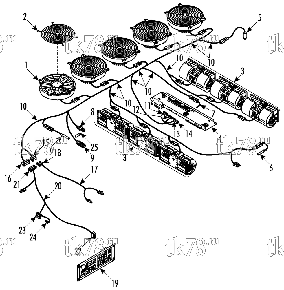 Каталог запчастей для Thermo King  ELECTRICAL COMPONENTS (IntelligAIRE I, 099912, 099914)