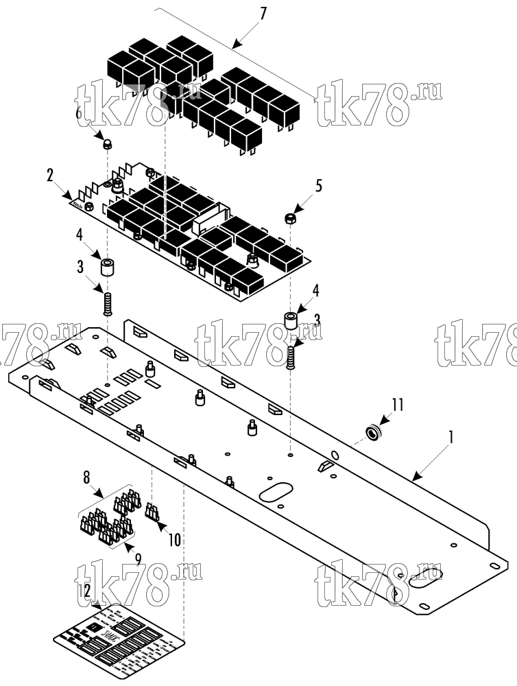 Каталог запчастей для Thermo King CITI-RT & CITI-RT N 1012 CONTROL PANEL (006546, 006548)