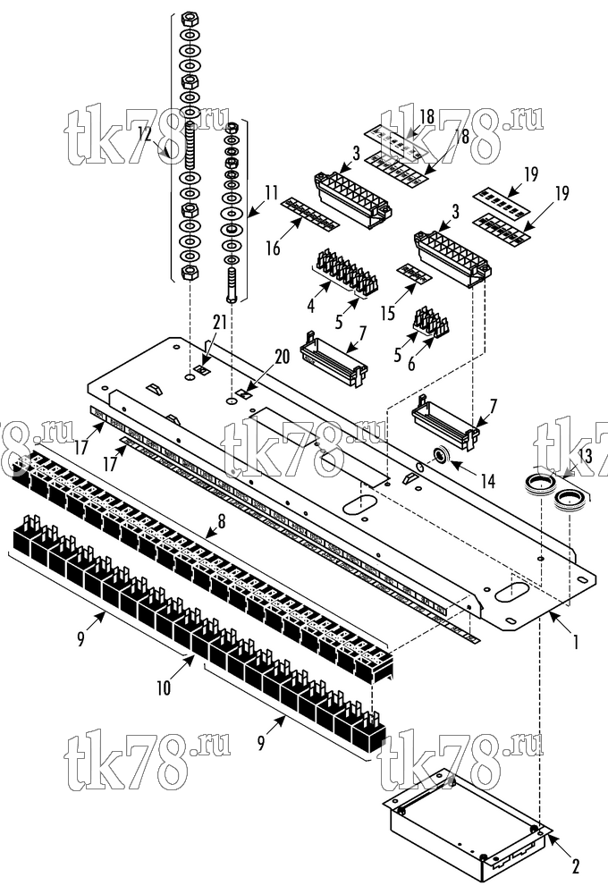 Каталог запчастей для Thermo King CITI-RT & CITI-RT N 1012 CONTROL PANEL (099609)