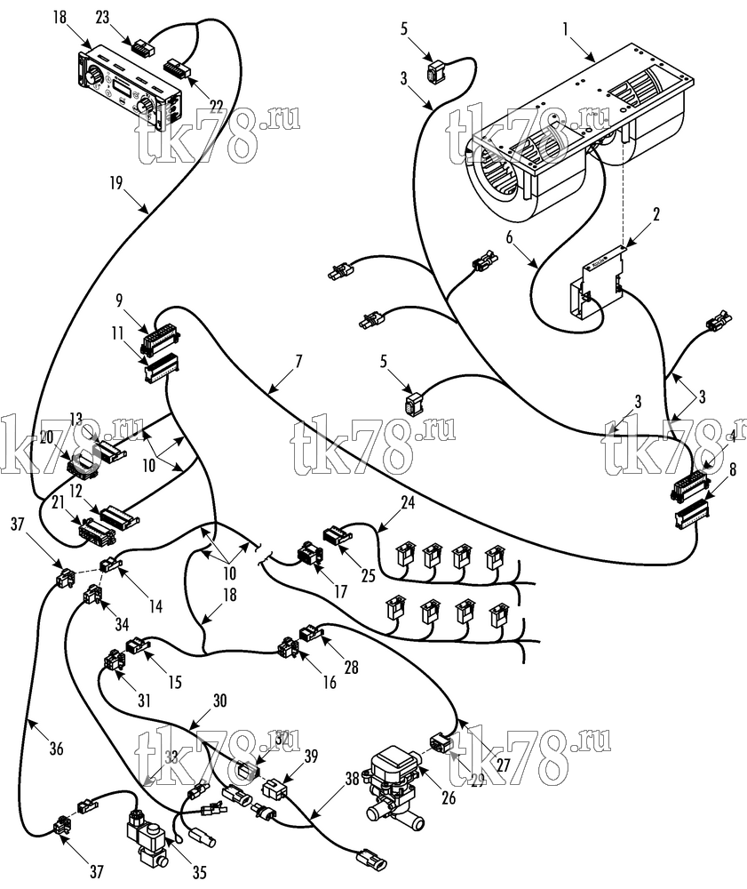 Каталог запчастей для Thermo King MFB L ELECTRICAL COMPONENTS - FrontAIRE II
