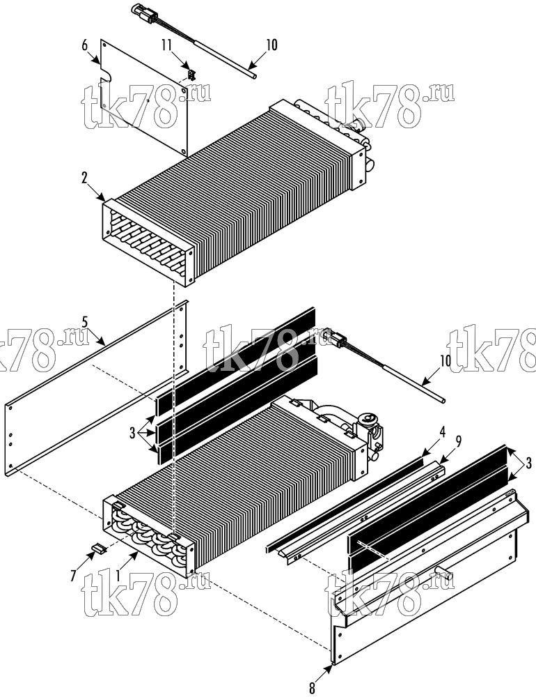 Каталог запчастей для Thermo King MFB I-Horizontal COOL/HEAT MODULE - R134a (007099, 007102)