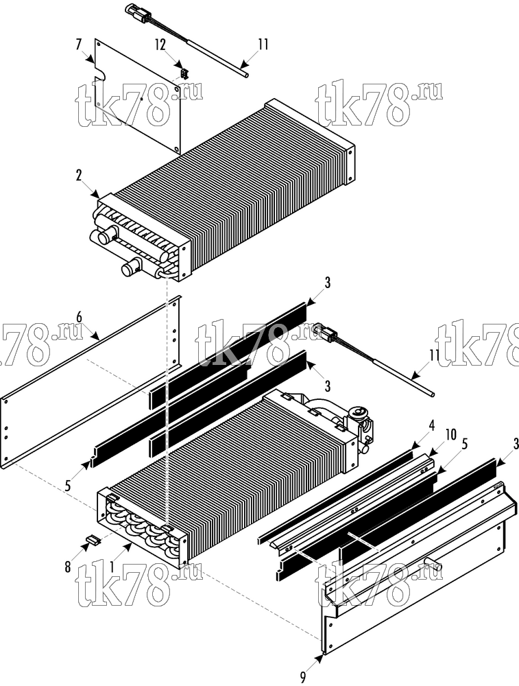 Каталог запчастей для Thermo King MFB I-Horizontal COOL/HEAT MODULE - R134a (007100, 007101)