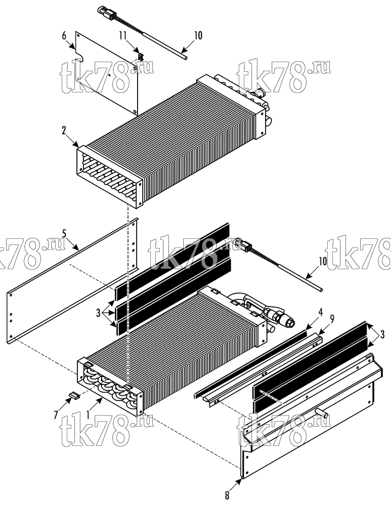 Каталог запчастей для Thermo King MFB I-Horizontal COOL/HEAT MODULE - R407C (007177, 007180)