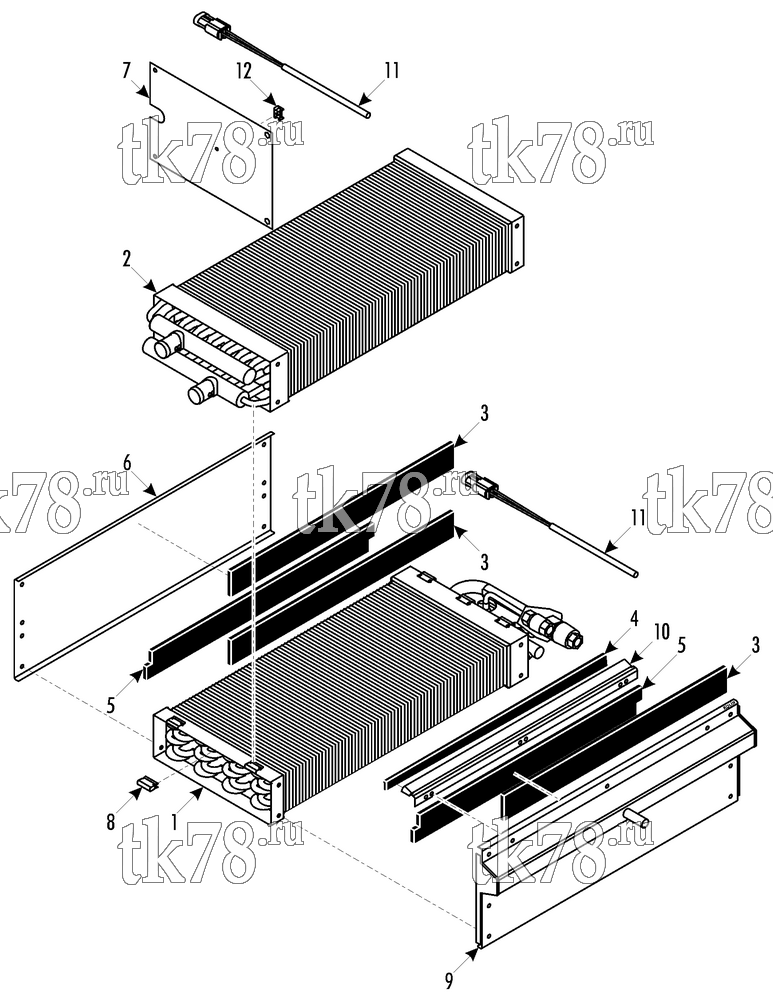 Каталог запчастей для Thermo King MFB I-Horizontal COOL/HEAT MODULE - R407C (007178, 007179)