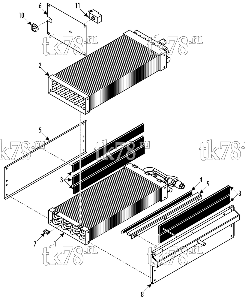 Каталог запчастей для Thermo King MFB I-Horizontal COOL/HEAT MODULE - R407C (006639, 006642)