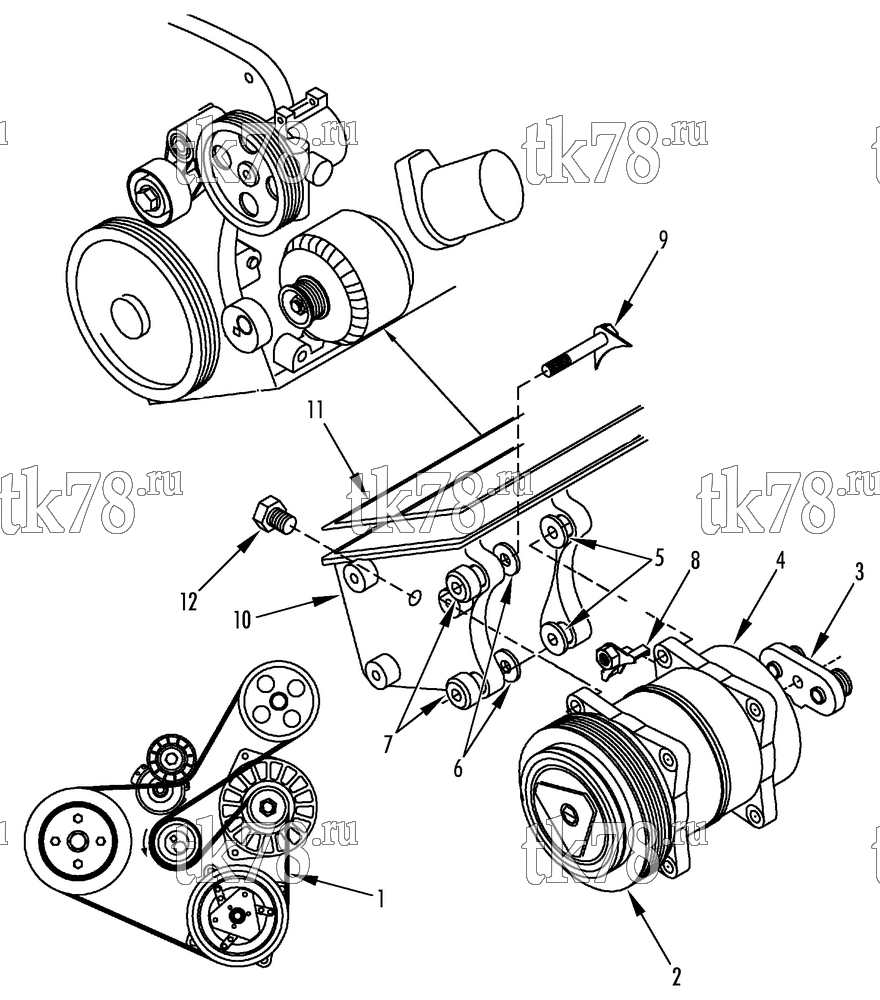 Каталог запчастей для Thermo King  DRIVE KIT (Citroen Berlingo, Peugeot Partner, 12140396)