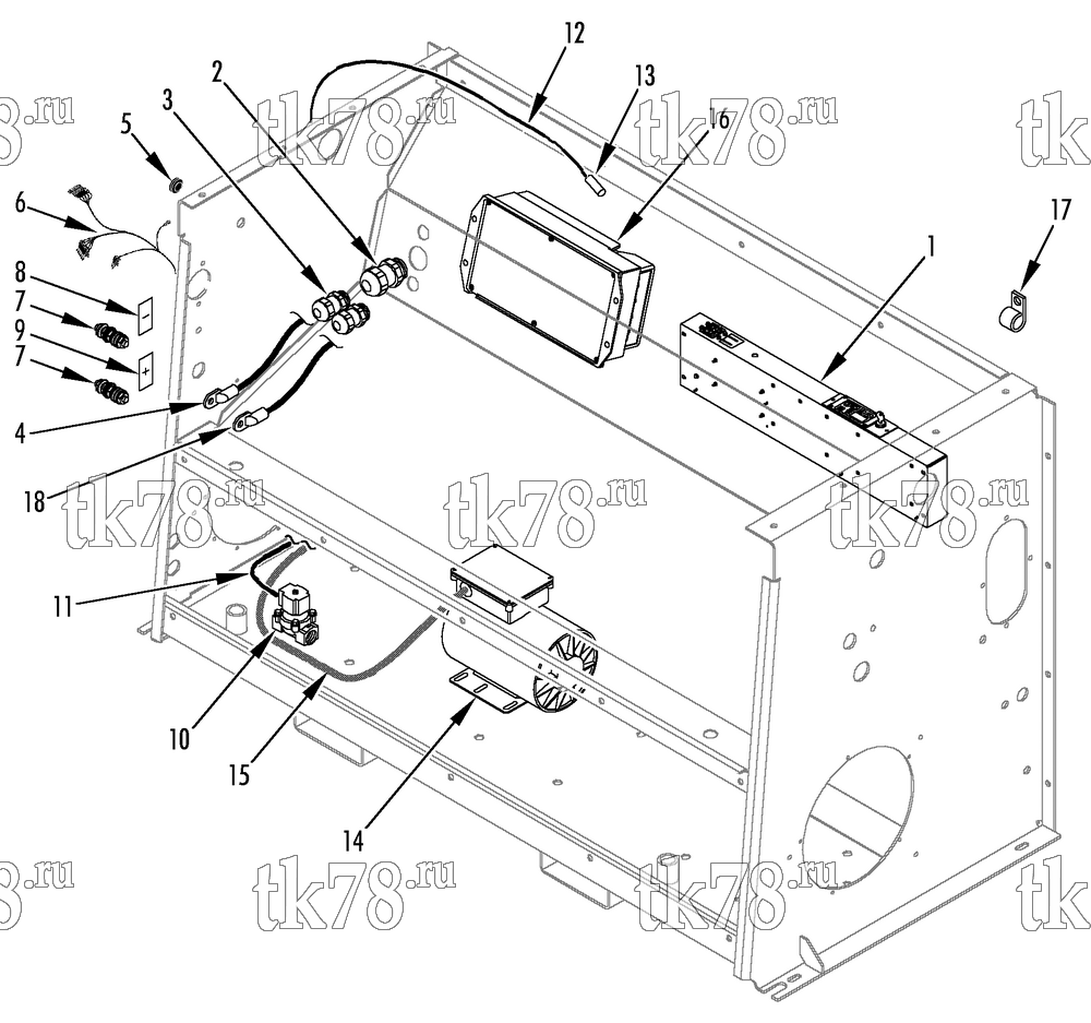 Каталог запчастей для Thermo King TH11-M11 ELECTRICAL COMPONENTS