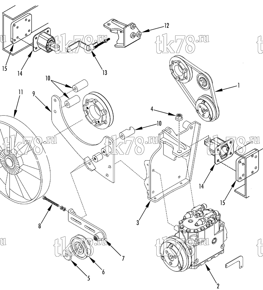 Каталог запчастей для Thermo King  DRIVE KIT (DAF LF 45/55, 12140814)