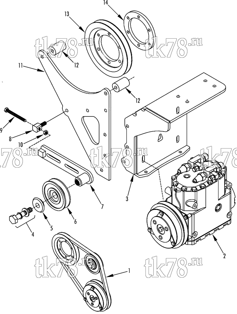 Каталог запчастей для Thermo King  DRIVE KIT (MAN L200/M2000, 12140823)