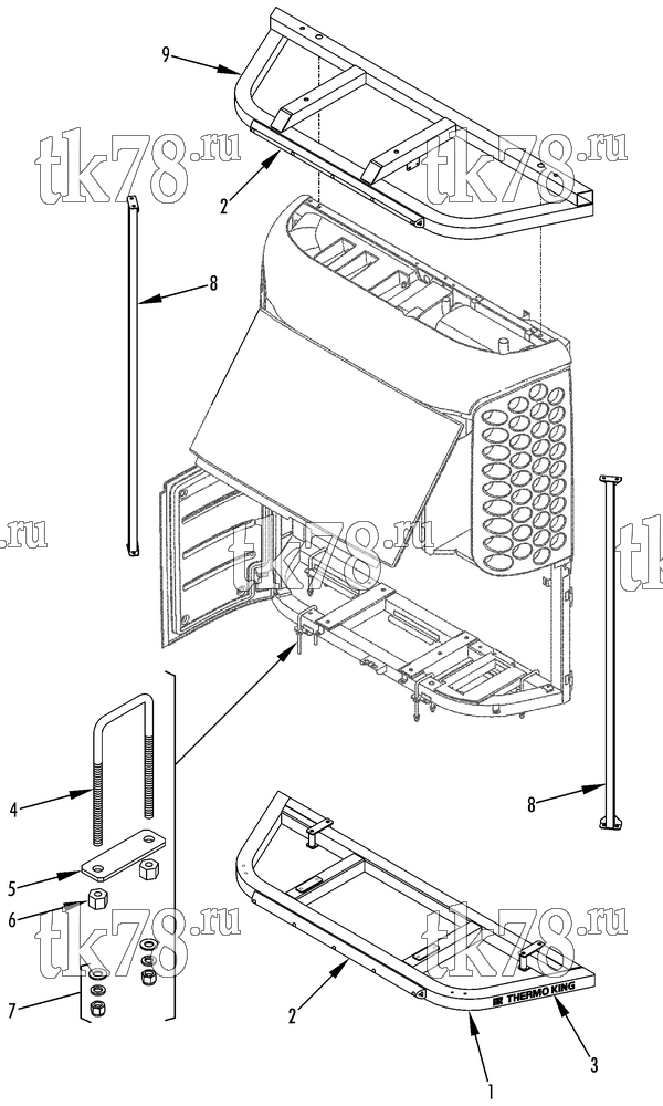 Каталог запчастей для Thermo King SB-300 30 INTERMODAL FRAME