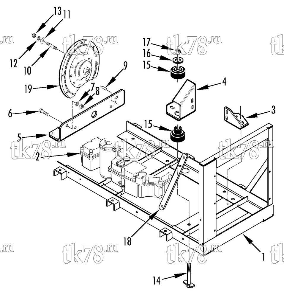 Каталог запчастей для Thermo King  FRAME & ENGINE MOUNTING