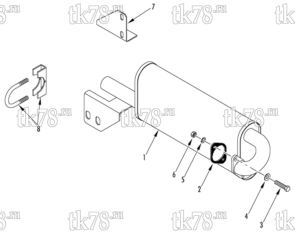 Каталог запчастей для Thermo King  MUFFLER GROUP