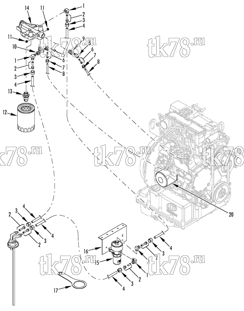 Каталог запчастей для Thermo King  FUEL FILTER, HOSES & FITTINGS