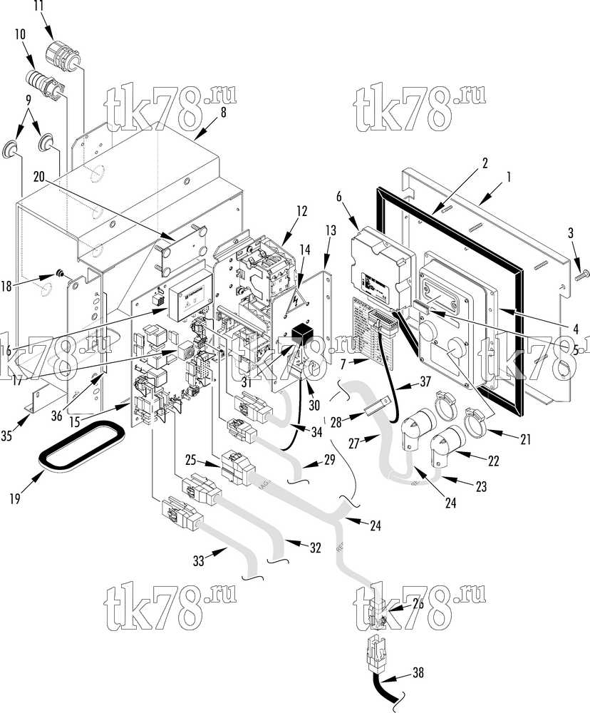 Каталог запчастей для Thermo King RD-II SR w/TK 3.76 Engine CONTROL BOX