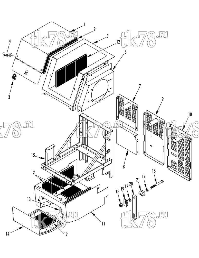 Каталог запчастей для Thermo King  COVERS & FRAME (3/06 & After)