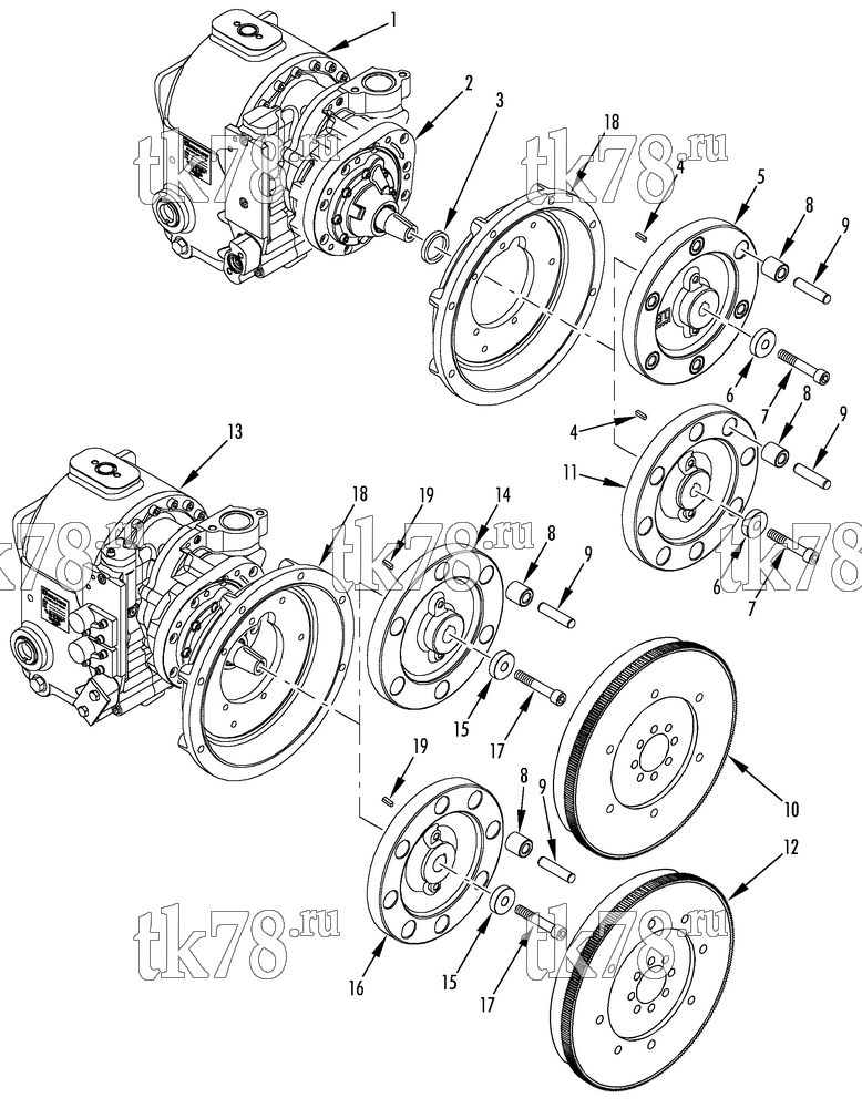Каталог запчастей для Thermo King  COMPRESSOR COUPLING