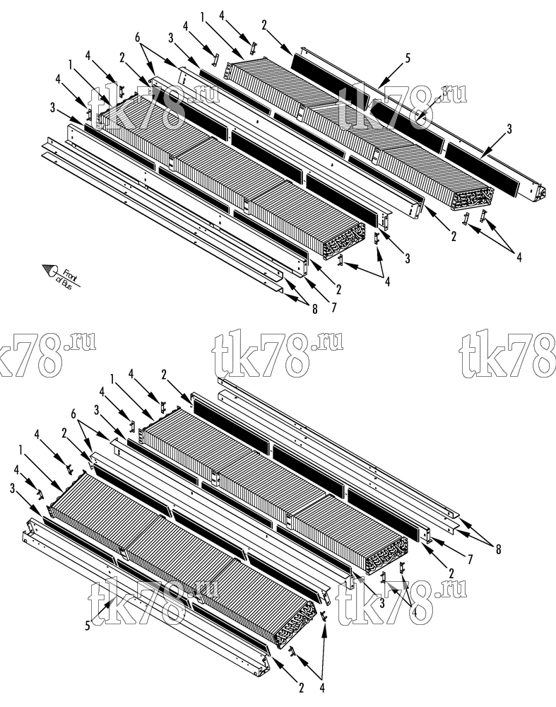 Каталог запчастей для Thermo King LRT-HP 1004 M7 11M (900274) CONDENSER MOUNTING COMPONENTS
