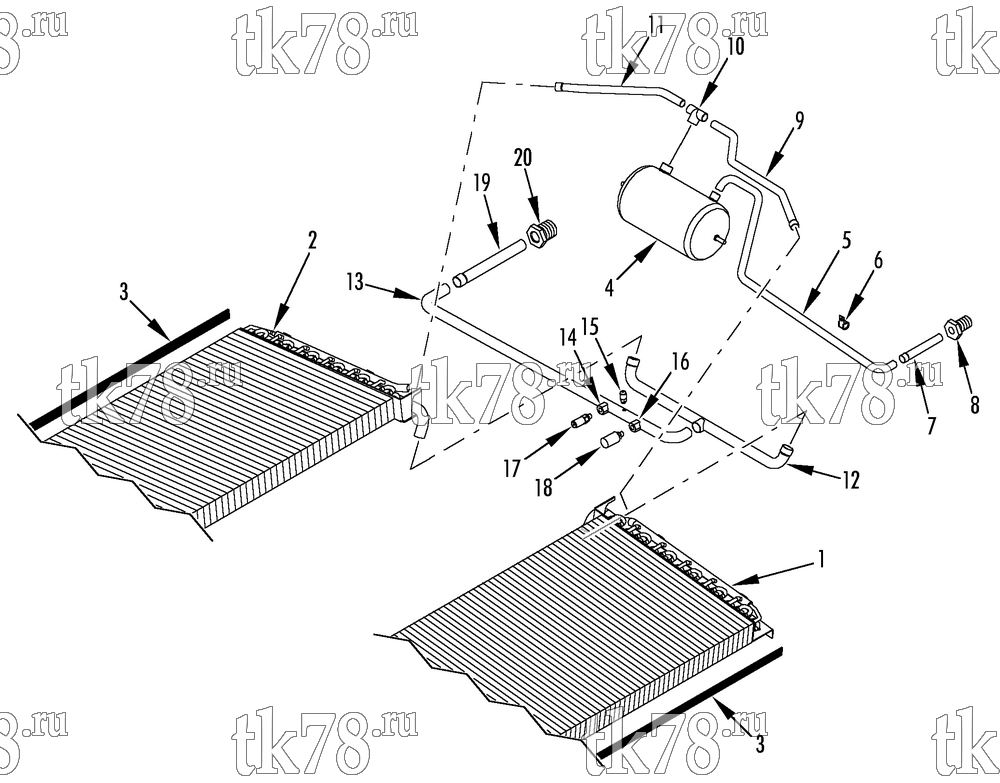 Каталог запчастей для Thermo King KRS CONDENSER REFRIGERATION COMPONENTS (007270 & 007272)