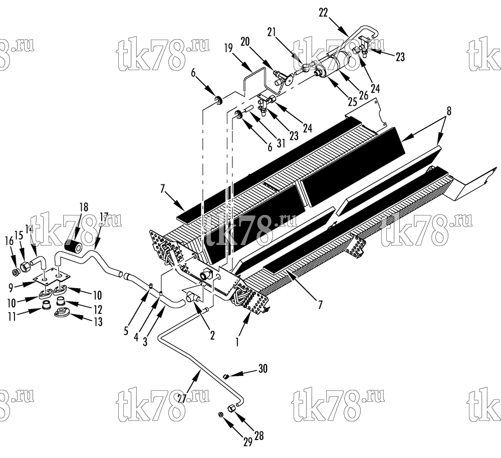 Каталог запчастей для Thermo King KRS EVAPORATOR REFRIGERATION COMPONENTS (KRS 1000, 007278)