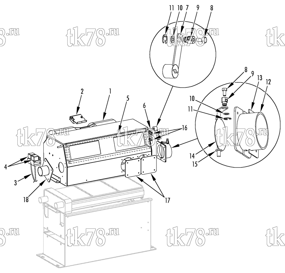 Каталог запчастей для Thermo King FK Type KAUS L6 24V BLOWER & DUCTS