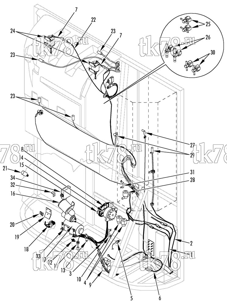 Каталог запчастей для Thermo King SPECTRUM DE 30 ELECTRICAL COMPONENTS (SPECTRUM DE)
