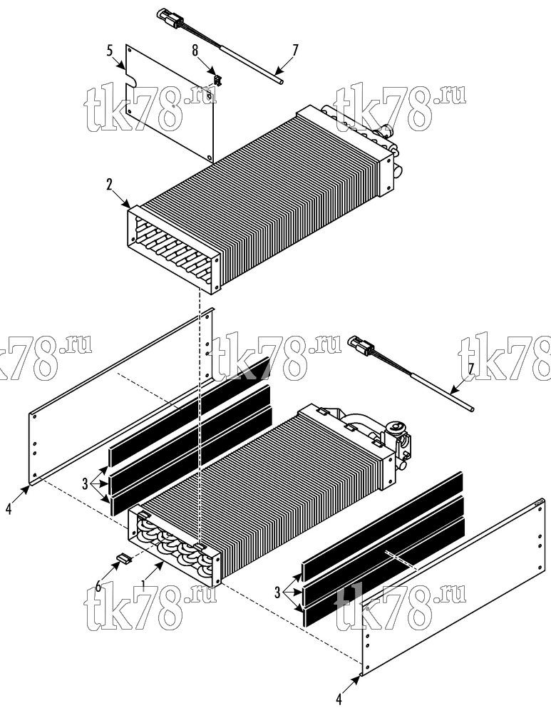 Каталог запчастей для Thermo King MFB I-Vertical COOL/HEAT MODULE - R134a (007084, 007087)
