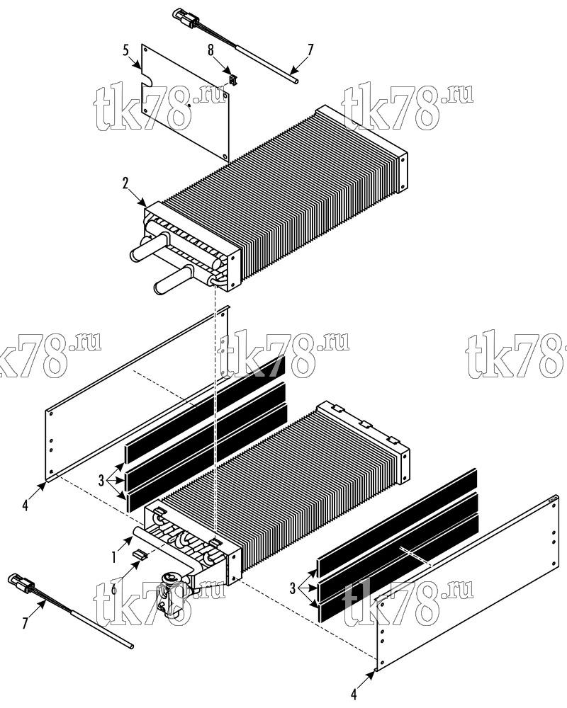 Каталог запчастей для Thermo King MFB I-Vertical COOL/HEAT MODULE - R134a (007088)