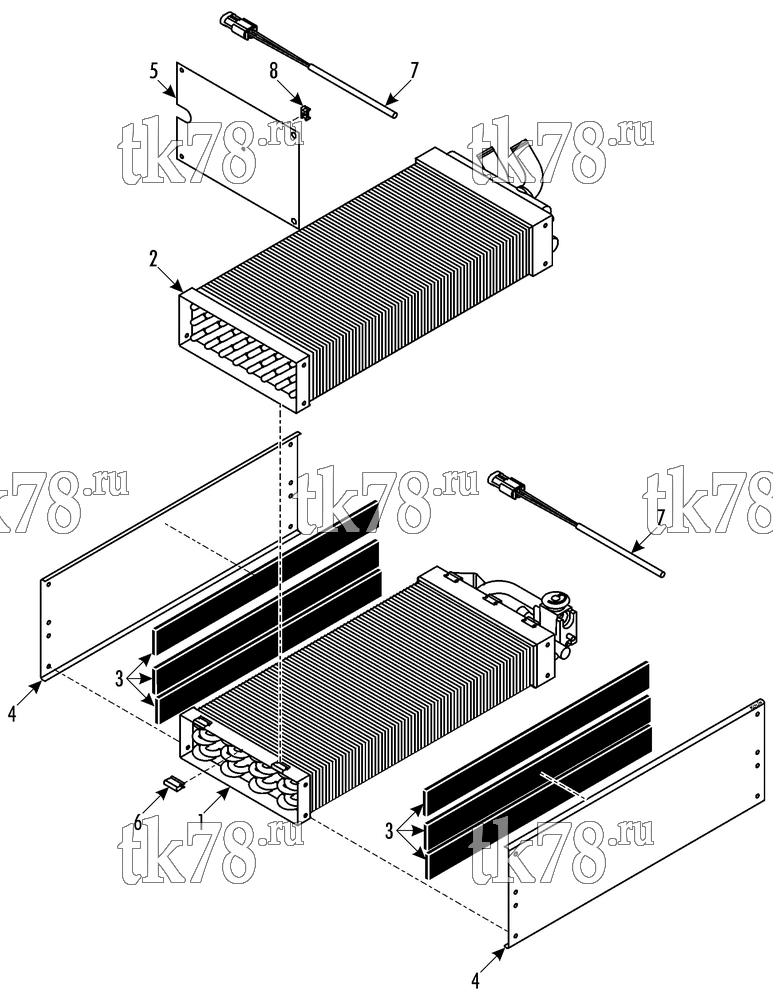 Каталог запчастей для Thermo King MFB I-Vertical COOL/HEAT MODULE - R134a (007093)