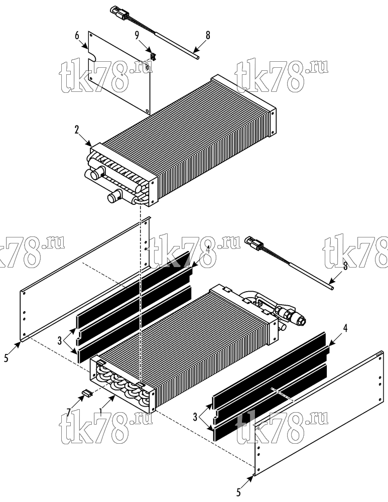 Каталог запчастей для Thermo King MFB I-Vertical COOL/HEAT MODULE - R407C (007174, 007175)
