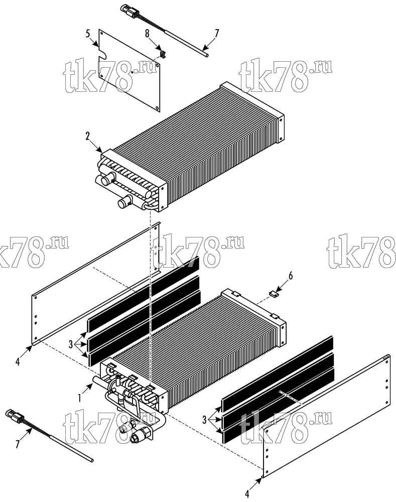 Каталог запчастей для Thermo King MFB I-Vertical COOL/HEAT MODULE - R407C (007197)