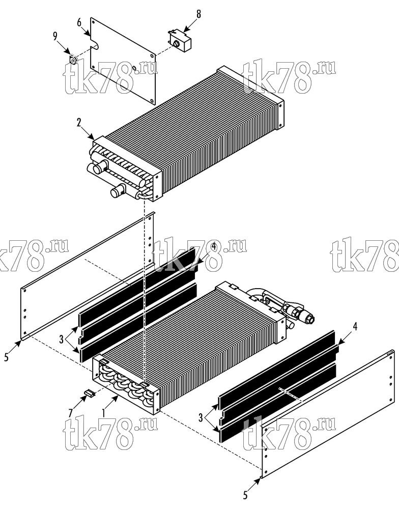 Каталог запчастей для Thermo King MFB I-Vertical COOL/HEAT MODULE - R407C (006636, 006637)
