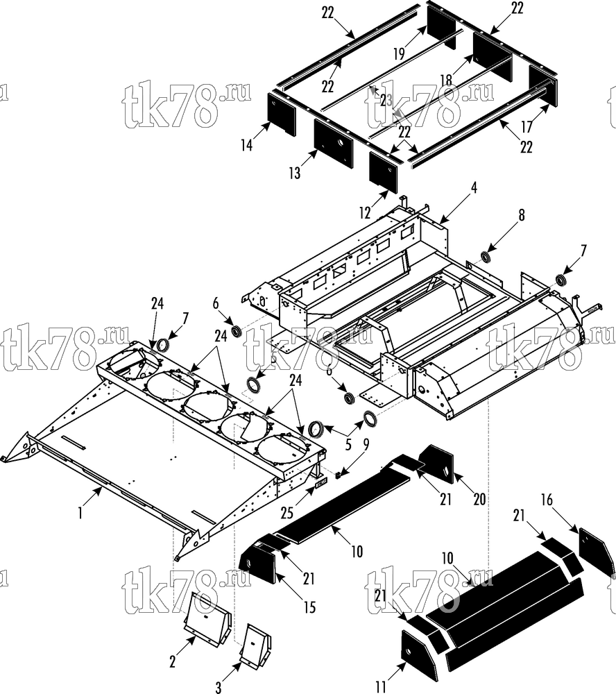 Каталог запчастей для Thermo King CITI-RT N R407c FRAME & INSULATION (R407C) - NARROW VERSION (R 7.5 M)