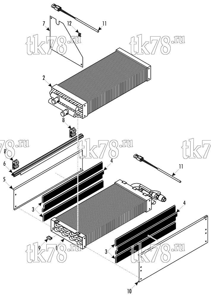 Каталог запчастей для Thermo King MFB P-Vertical COOL/HEAT MODULE - R407C (007182, 007183)