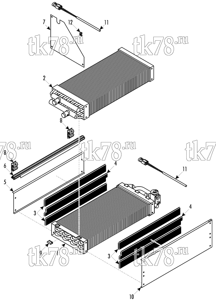Каталог запчастей для Thermo King MFB P-Vertical COOL/HEAT MODULE - R134a (007104, 007105)
