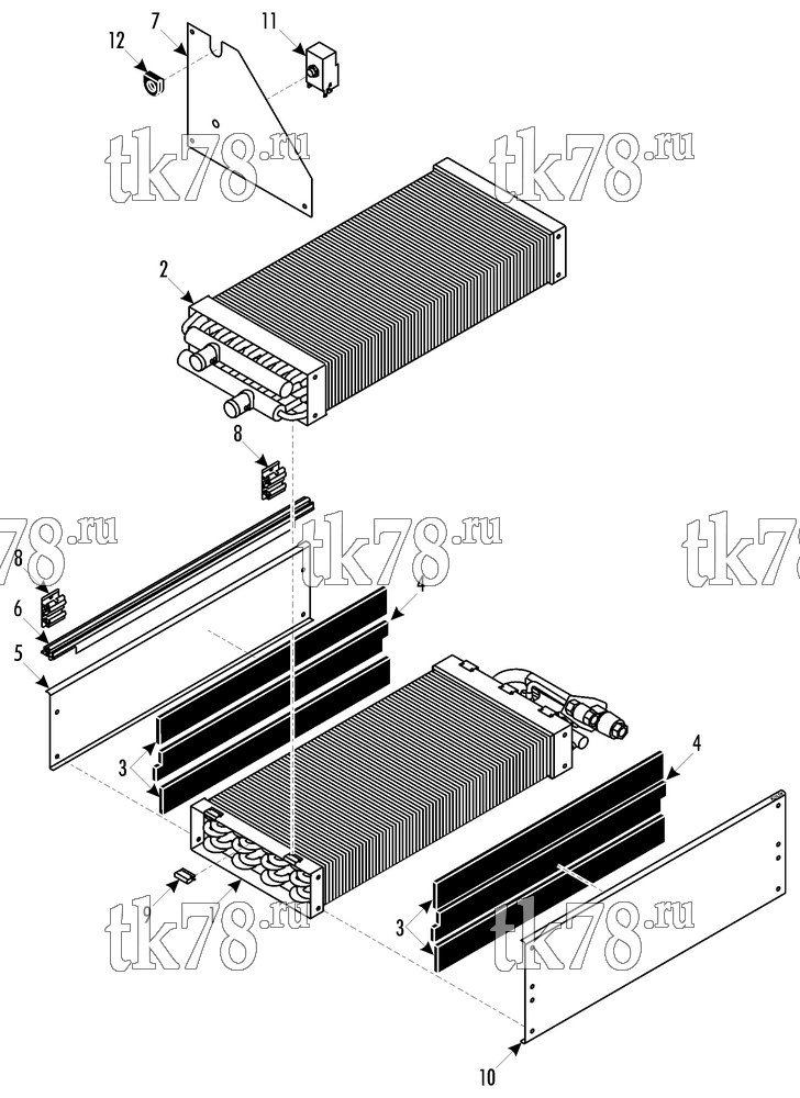 Каталог запчастей для Thermo King MFB P-Vertical COOL/HEAT MODULE - R407C (006644, 006645)