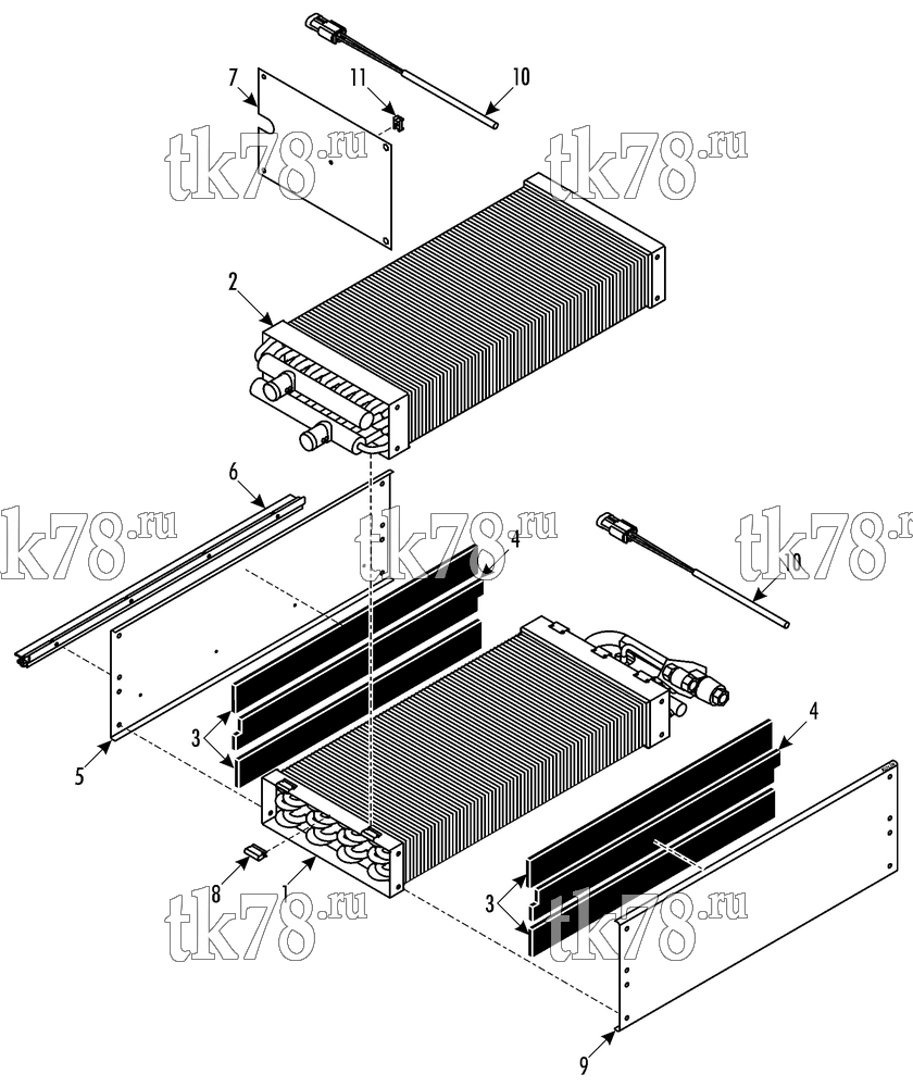 Каталог запчастей для Thermo King MFB L COOL/HEAT MODULE - R407C (007190, 007191)