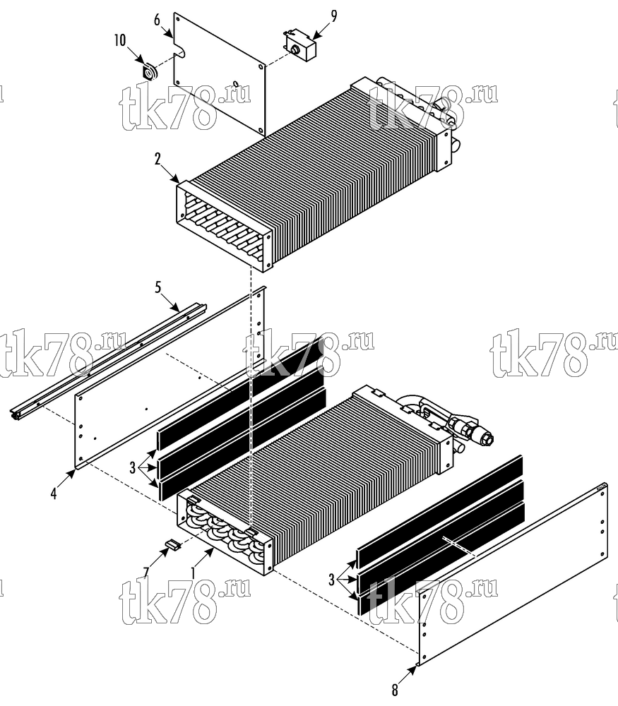 Каталог запчастей для Thermo King MFB L COOL/HEAT MODULE - R407C (006651, 006654)