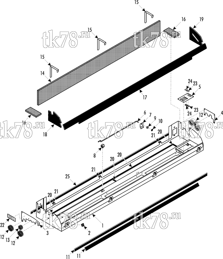 Каталог запчастей для Thermo King ATHENIA E800 for HESS EVAPORATOR BASE 1