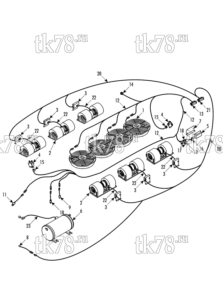 Каталог запчастей для Thermo King ATHENIA E800 TROLLEYBUS HESS ELECTRICAL COMPONENTS