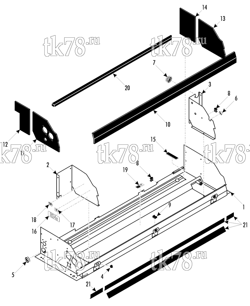 Каталог запчастей для Thermo King SR-500 EVAPORATOR BASE 1