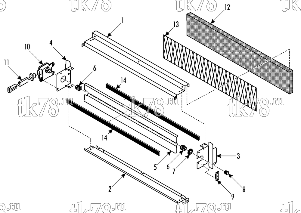 Каталог запчастей для Thermo King SR-500 FRESH AIR DAMPER (007246)